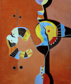 Gouache Huile, Acryl et collage 1990