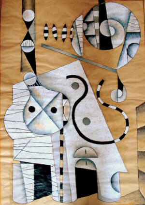 Dessin 2000 - Encre et Pastel gras - 80 x 100 cm
